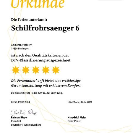 Ferienhaus Schilfrohrsaenger 6 Fuhlendorf  Εξωτερικό φωτογραφία